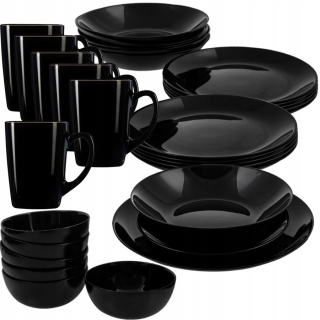 Porcelán, servis - Večera Luminarc Diwali Noir 30 ks.
